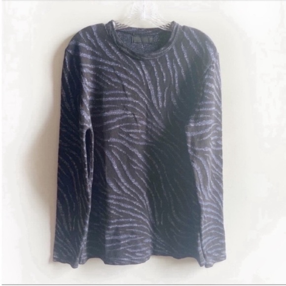 ASOS Sweaters - ASOS sweater black zebra print metallic yarn